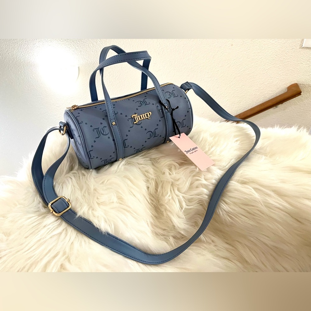 NWT Juicy Couture Blue Mini Barrel Bag
